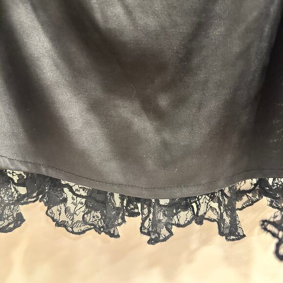 Mix Nouveau Vintage 90s Black Lace Whimsigoth Witchy Fairy Grunge Earthy Skirt - Picture 6 of 10